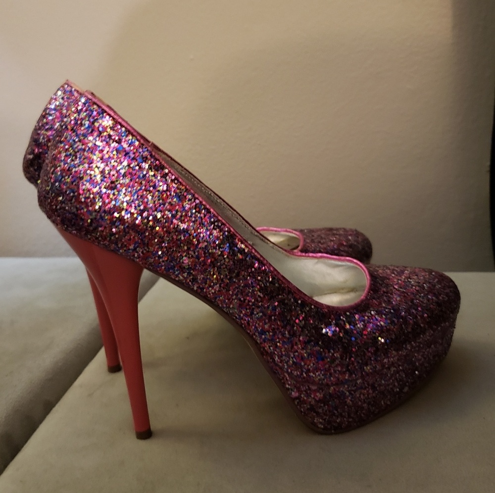 Fahrenheit sequined heels